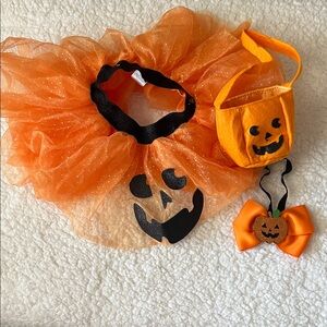 Orange Pumpkin Tutu Costume Set for Kids